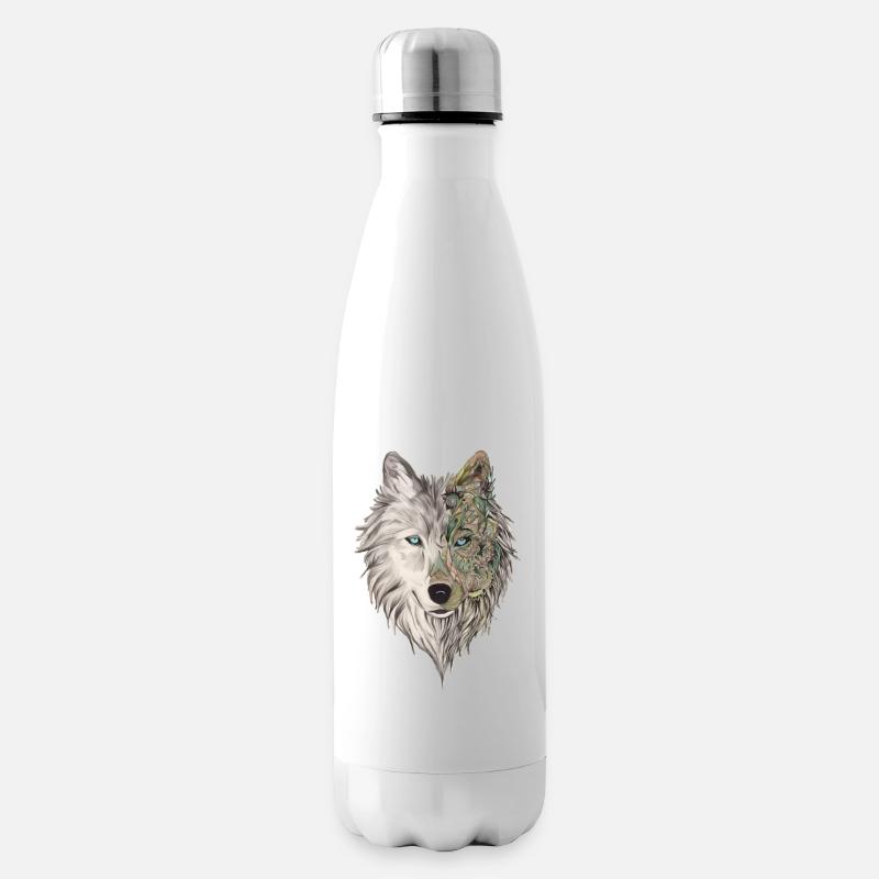 tête de loup - Bouteille isotherme - blanc