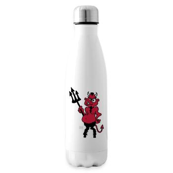 Fetter roter Teufel - Isolierflasche - Weiß - Rechts