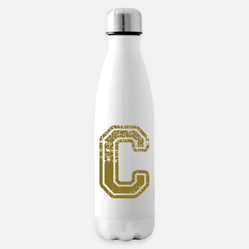 C - Buchstabe - Isolierflasche - Weiß
