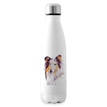 Collie Bluemerle - Isolierflasche - Weiß - Rechts