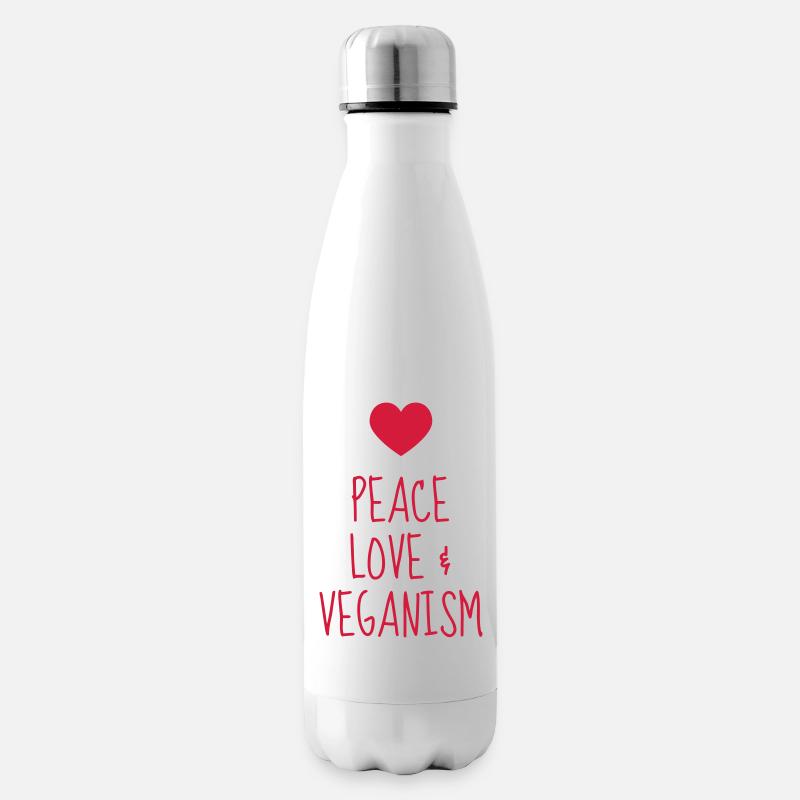 Vegetarier / Vegetarismus / Vegan / Vegetarierin - Isolierflasche - Weiß