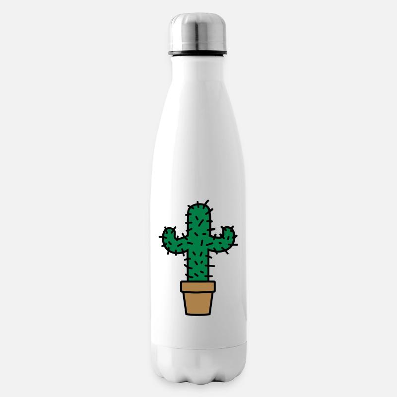 Idée cadeau cactus cactus idée cadeau - Bouteille isotherme - blanc