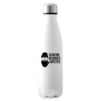 Generic Bearded Hipster - Barbe à barbe - Bouteille isotherme - blanc - Droite