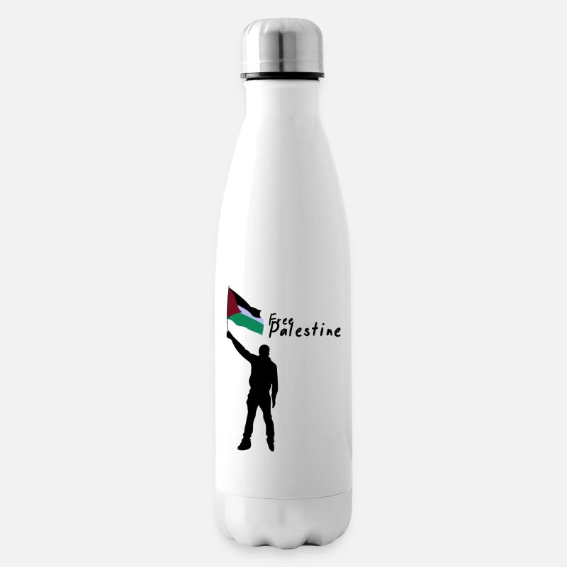 Libérer la Palestine - Bouteille isotherme - blanc