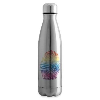 Gay Rainbow LGBT Pride - Bouteille isotherme - argent clair - Droite