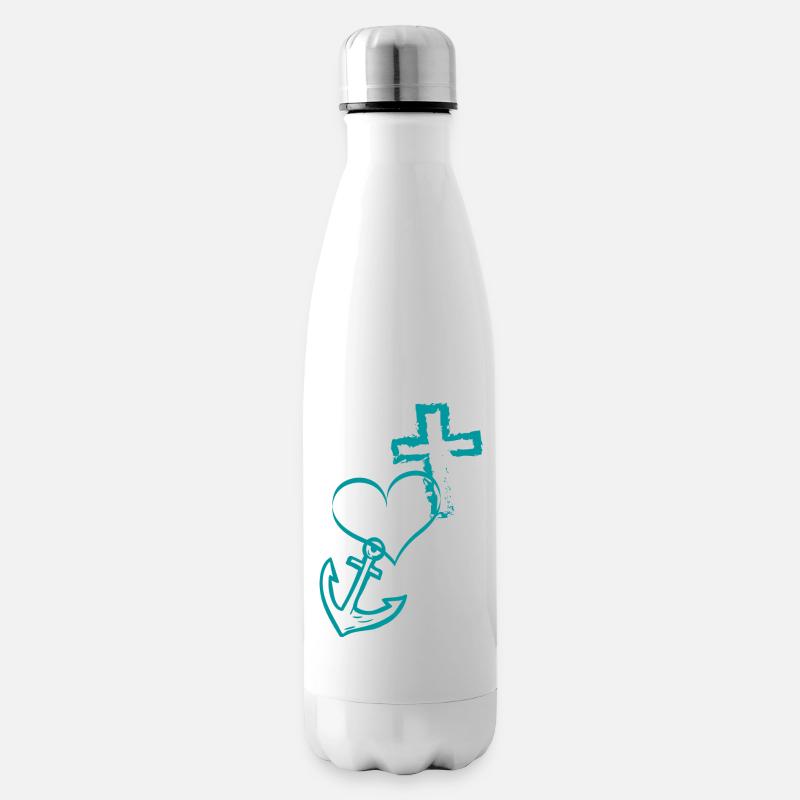 Liebe Glaube Hoffnung - Isolierflasche - Weiß