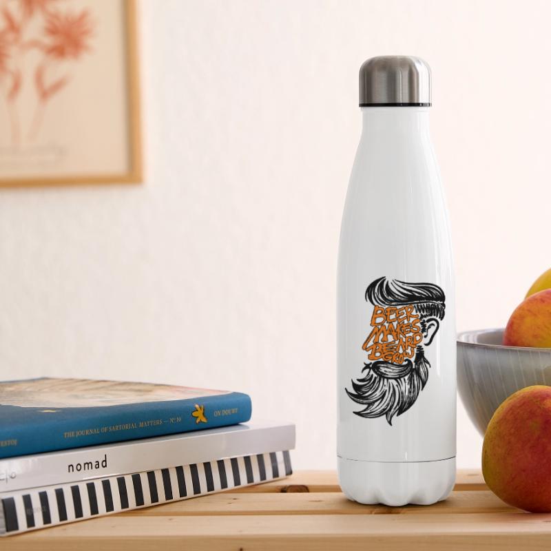 Bart Statement Humorvoll Vollbart Bartträger Isolierflasche
