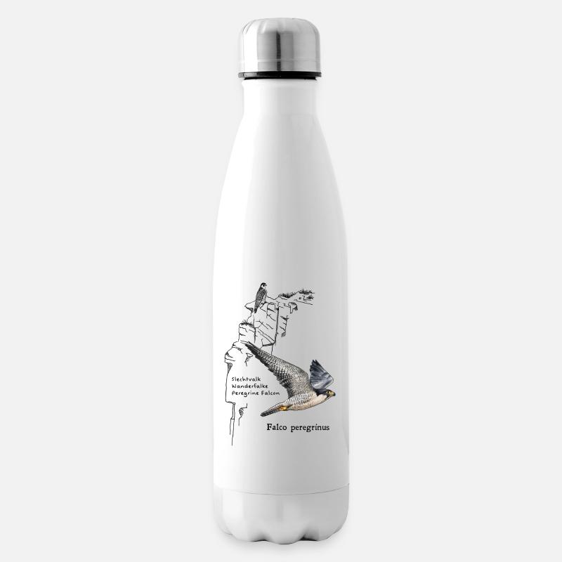 Wanderfalke - Isolierflasche - Weiß