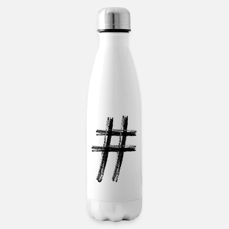 Hashtag - Bouteille isotherme - blanc