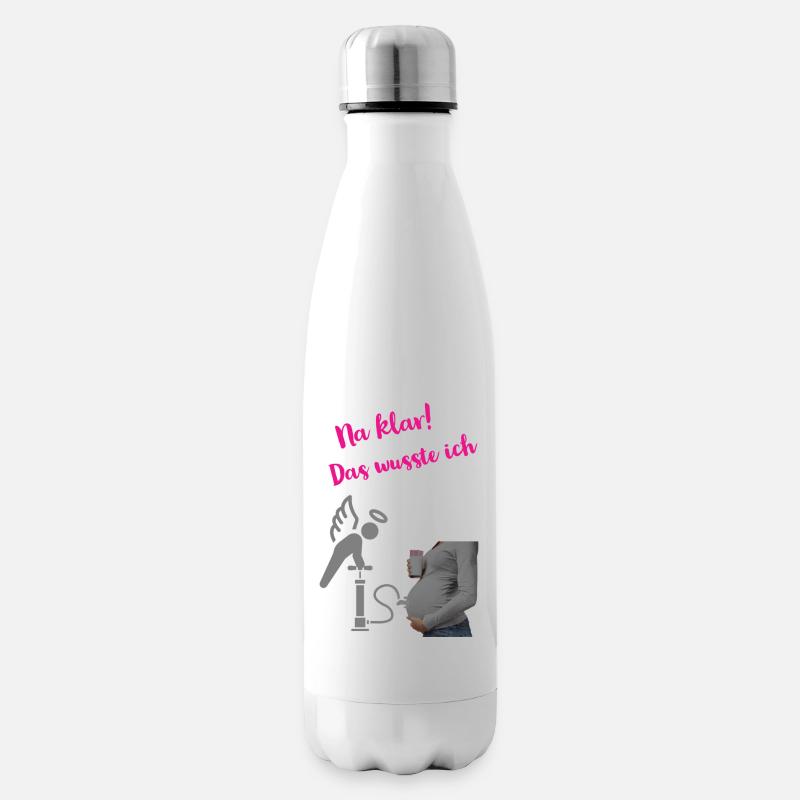 Humorvoller Schwangerschaftsspruch - Isolierflasche - Weiß