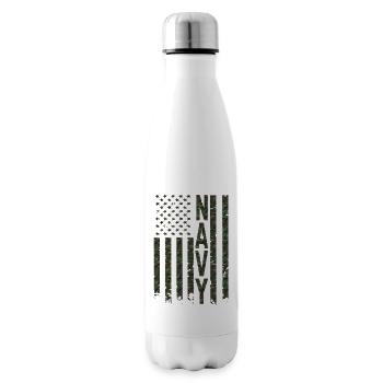 Armée militaire marine soldat liberté camouflage - Bouteille isotherme - blanc - Droite