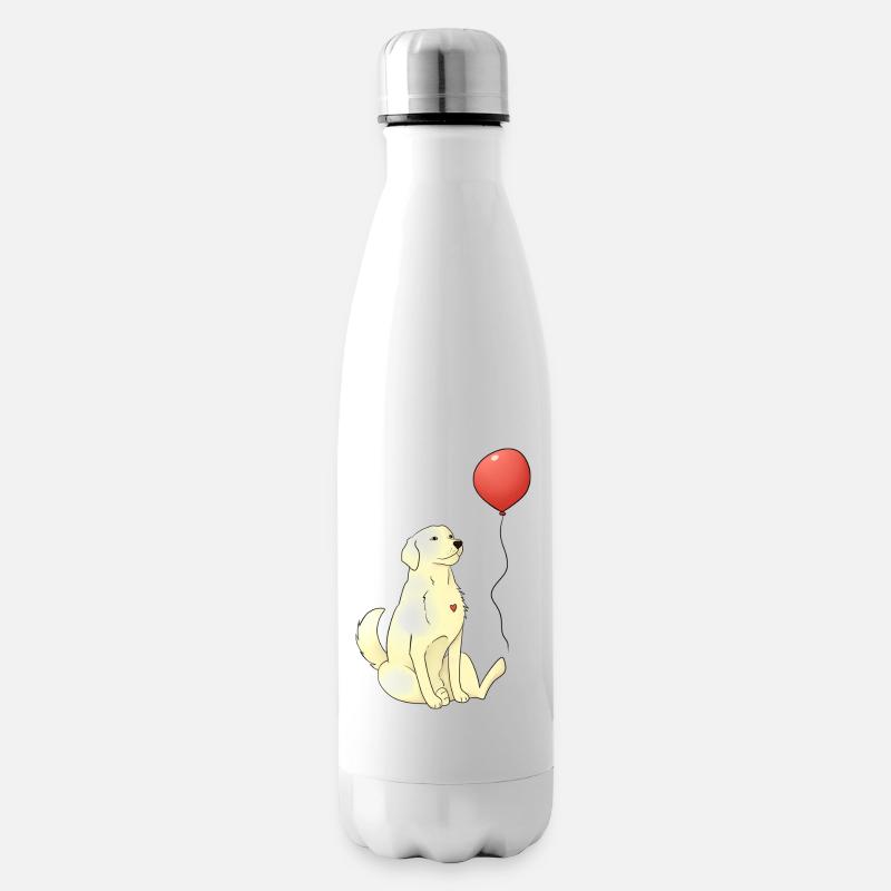 Golden retriever - Bouteille isotherme - blanc