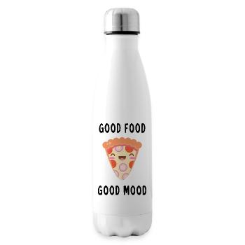 Good food good mood bonne nourriture bonne humeur - Bouteille isotherme - blanc - Droite