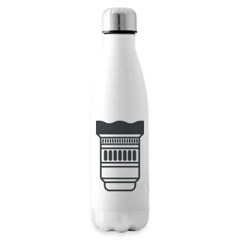 Objectif de caméra - Bouteille isotherme - blanc - Droite