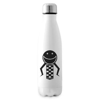 Visage rieur - Bouteille isotherme - blanc - Droite