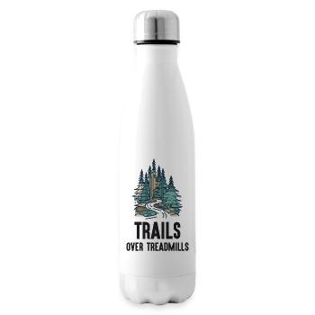 Trailrunning - Trails über Laufbänder - Isolierflasche - Weiß - Rechts