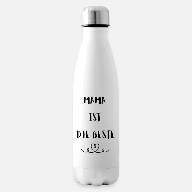 Mama ist die Beste - Muttertagsgeschenk - Isolierflasche - Weiß