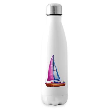 Segelsport Segeln Segelboot Segler Segelschiff - Isolierflasche - Weiß - Rechts