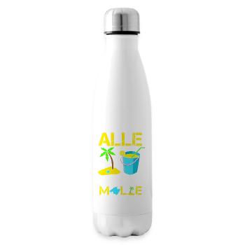 Lustiges EIMER FÜR ALLE, ALLE FÜR MALLORCA, Saufen - Isolierflasche - Weiß - Rechts