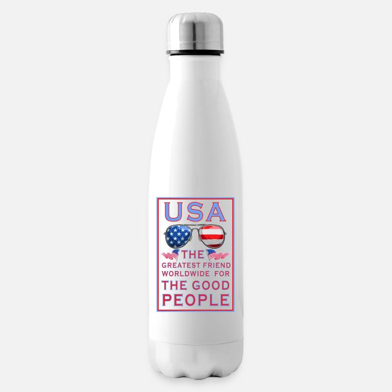 USA ... GOOD PEOPLE - Isolierflasche - Weiß
