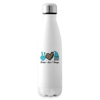 Peace Love Bingo - Bouteille isotherme - blanc - Droite