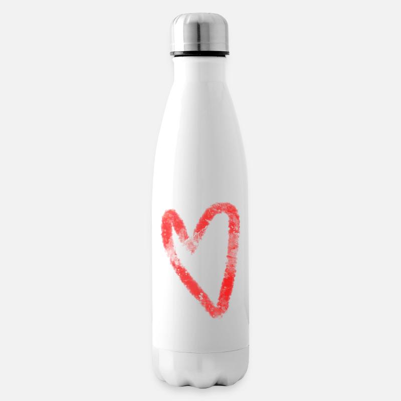 Perfektes unvollkommenes Herz - Isolierflasche - Weiß