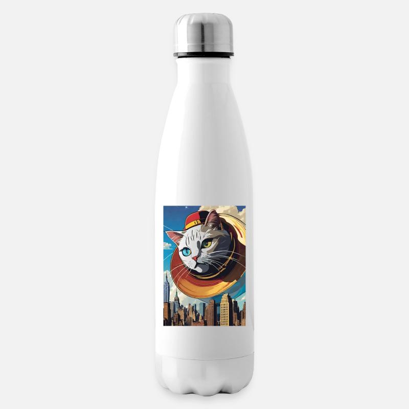 Gigantische Katze II - Isolierflasche - Weiß