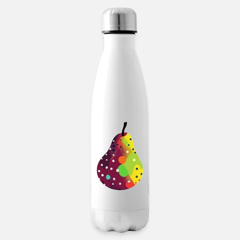 PEAR POP ART - Insulated Water Bottle - white