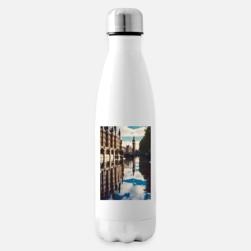 London Straßenleben II - Isolierflasche - Weiß