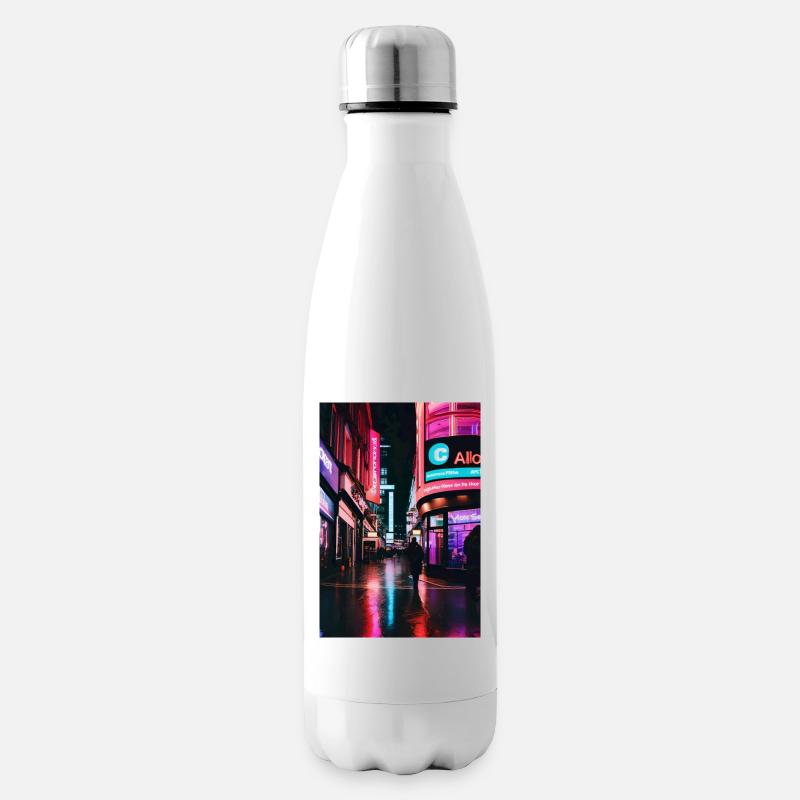 London Straßenleben II - Isolierflasche - Weiß