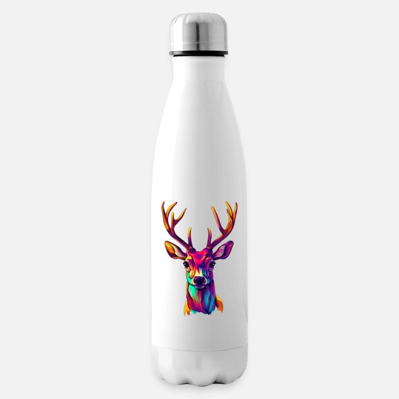 Cerf - Bouteille isotherme - blanc