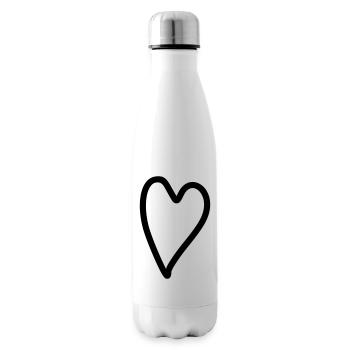 Heart Simple - Insulated Water Bottle - white - Right