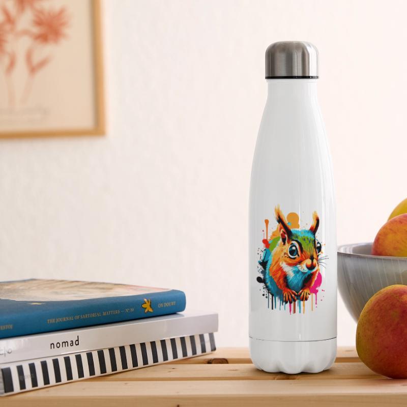 Squirrel Sciurus - Squirrel Colorful Insulated Water Bottle