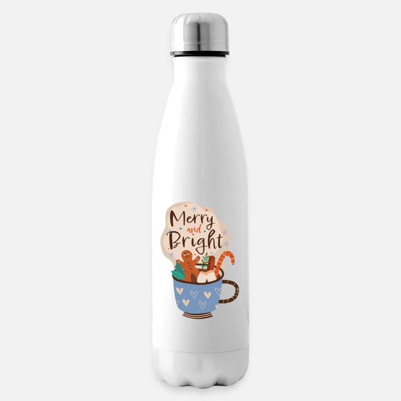 Merry and Bright Mug Noël - Bouteille isotherme - blanc