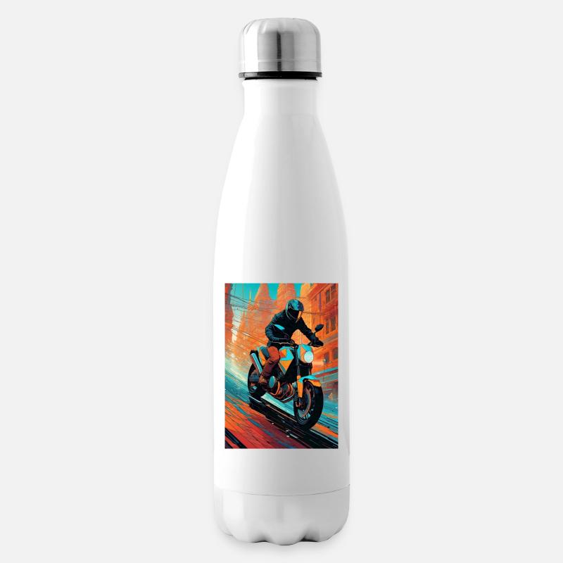 Motorrad II - Isolierflasche - Weiß