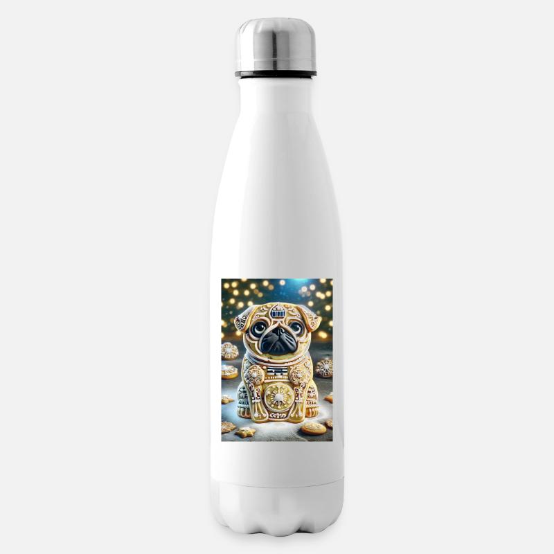 Cookie Chien Carlin, Carlin - Bouteille isotherme - blanc