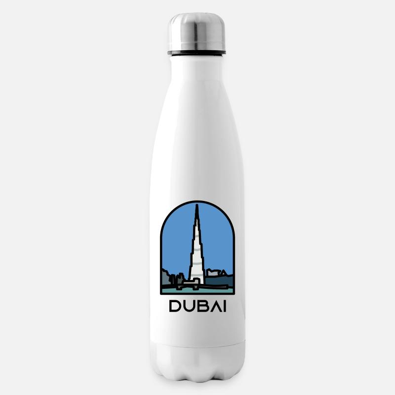 Dubaï - Burj Khalifa - Bouteille isotherme - blanc
