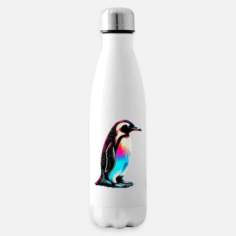 Pinguin - Isolierflasche - Weiß