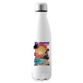 Strandurlaub Sonne Meer - Isolierflasche - Weiß - Rechts