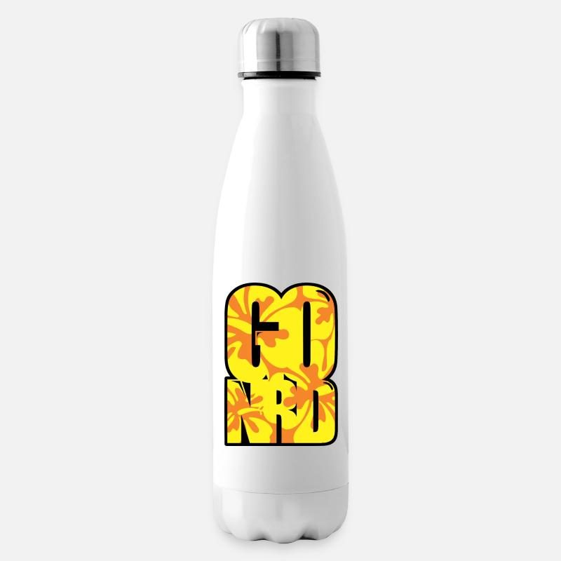 GO NRD (Jaune) - Bouteille isotherme - blanc