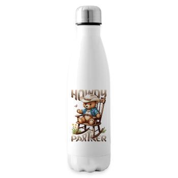 Süßer Bär mit Cowboyhut - Isolierflasche - Weiß - Rechts