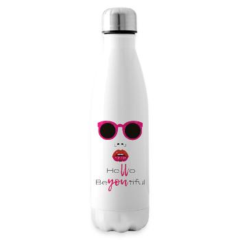 Hello BeYOUtiful Bold Art - Insulated Water Bottle - white - Right
