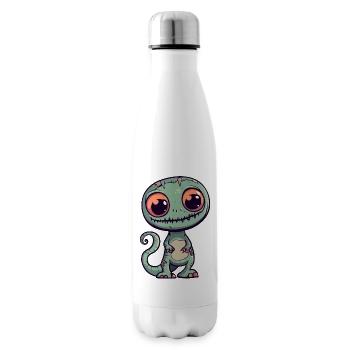 Caméléon Halloween Bande dessinée drôle - Bouteille isotherme - blanc - Droite