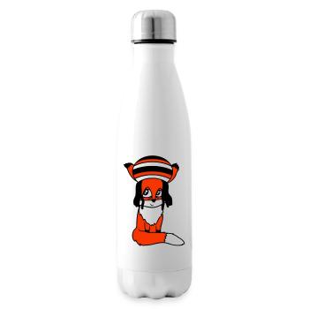 Fox Raggae Jamaica Hat Rasta Curls Chill Hat - Insulated Water Bottle - white - Right