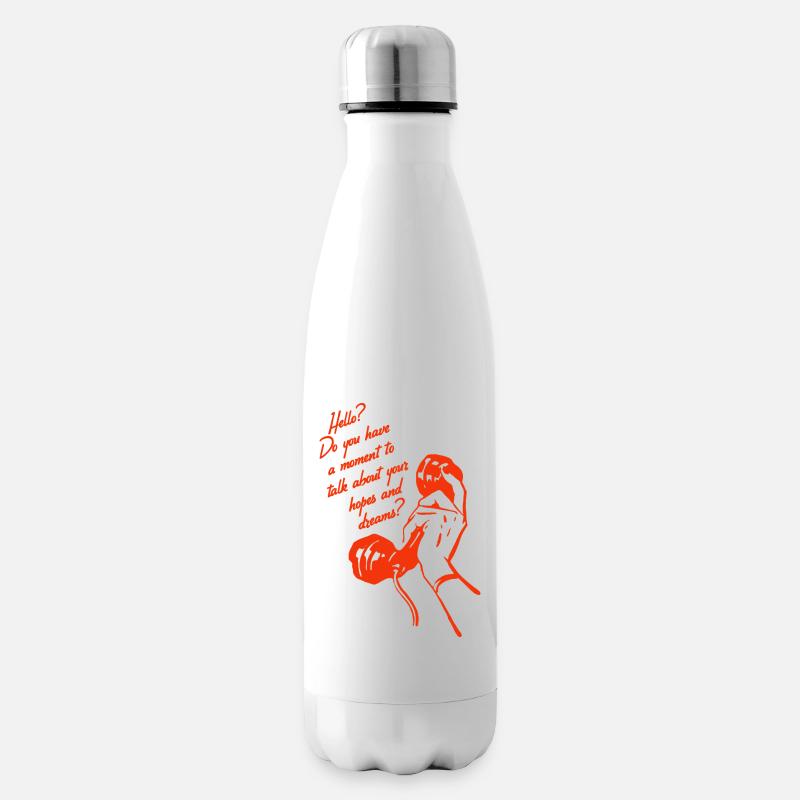 Conception de téléphone rétro – Conversation Hopes & Dreams - Bouteille isotherme - blanc
