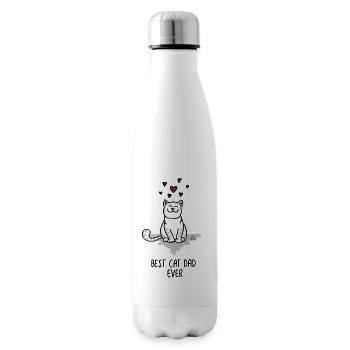 Best Cat Dad ever - for the best cat dad - Insulated Water Bottle - white - Right