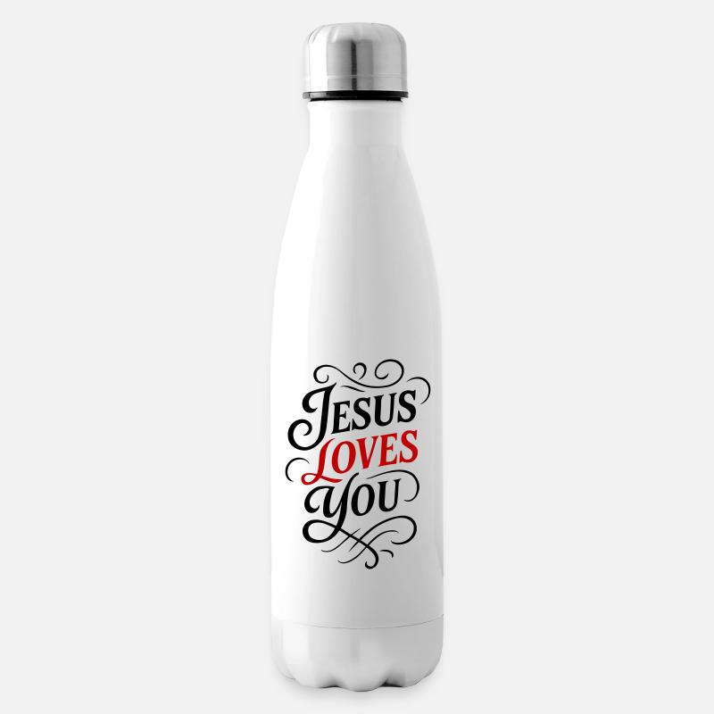 Jesus Liebt Dich - Isolierflasche - Weiß