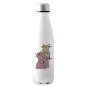 katzen treffen 2 - Isolierflasche - Weiß - Rechts