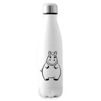 Cheval potelé comme illustration vectorielle - Bouteille isotherme - blanc - Droite