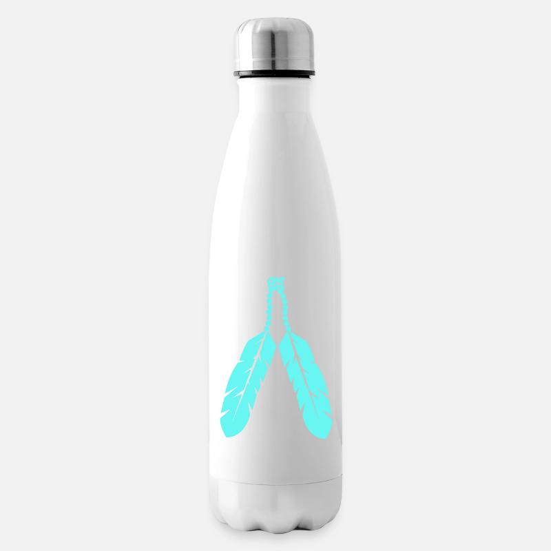 Conception de bijoux en plume - Bouteille isotherme - blanc